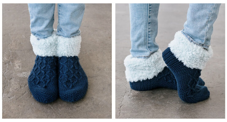 Summit Slipper Socks Crochet Free Pattern