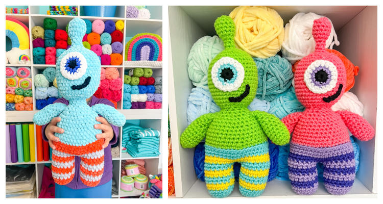 Green Rainbow friends Crochet