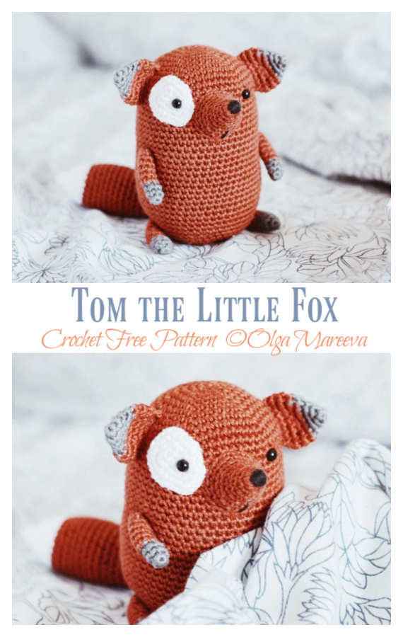 Amigurumi Tom the Little Fox Crochet Free Pattern