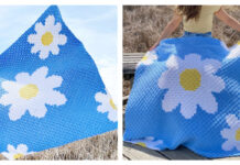 C2C Daisy Day Throw Crochet Free Pattern