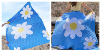 C2C Daisy Day Throw Crochet Free Pattern