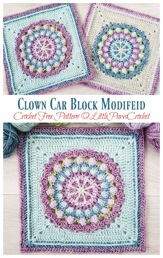 Clown Car Block Crochet Free Pattern