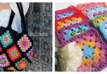 Scrappy Granny Square Bag Crochet Free Pattern