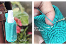 Ribbed Spray Bottle Holder Crochet Free Pattern