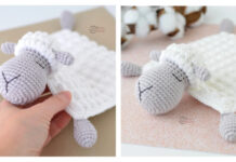 Sheep Lovey Security Blanket Crochet Free  Pattern