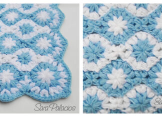 Stars on the Sea Baby Blanket Crochet Free Pattern