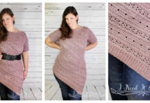 Tilted Tunic Pullover Crochet Free Pattern