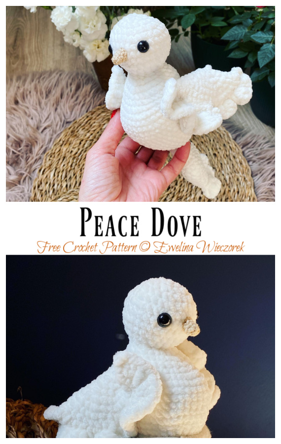 Amigurumi Peace Dove Bird Crochet Free Patterns