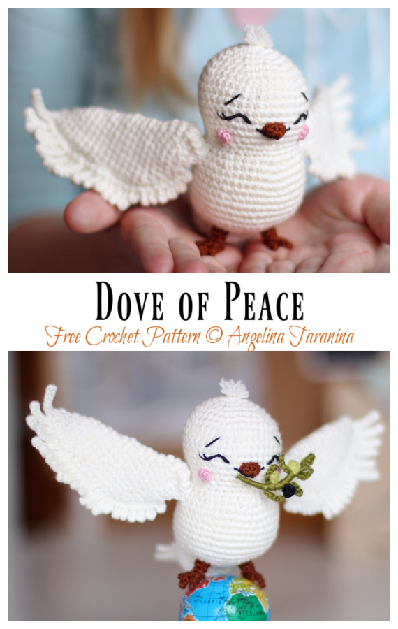 Amigurumi Peace Dove Bird Crochet Free Patterns Crochet & Knitting