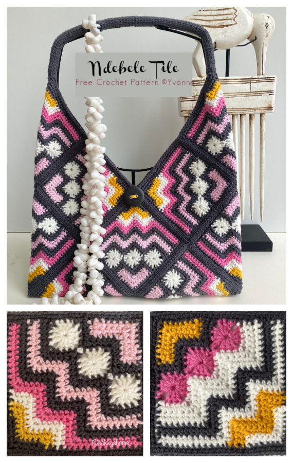 Ndebele Tile Square Crochet Free Pattern