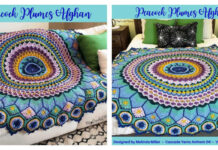 Peacock Plumes Afghan Crochet Free Pattern [CAL]