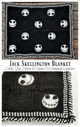 Halloween Jack Skellington Blanket Crochet Free Pattern - Crochet ...