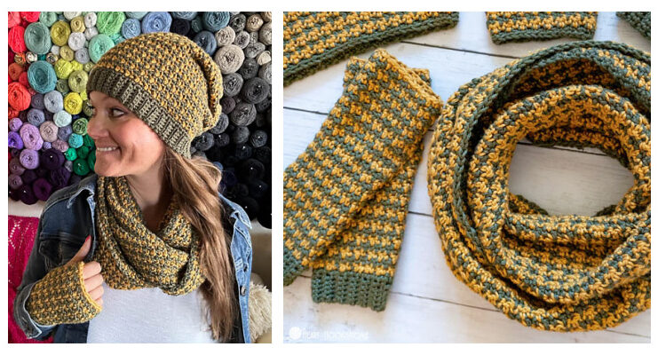 Feels Like Fall Cowl Hat Set Crochet Free Patterns