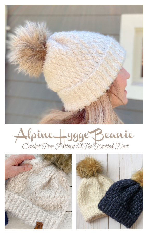 Alpine Hygge Beanie Crochet Free Pattern 