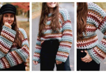 Claudia Crop Pullover Sweater Crochet Free Pattern