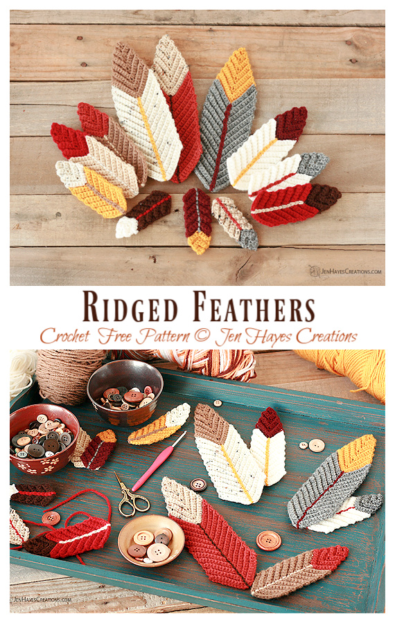 Ridged Feathers Crochet Free Pattern