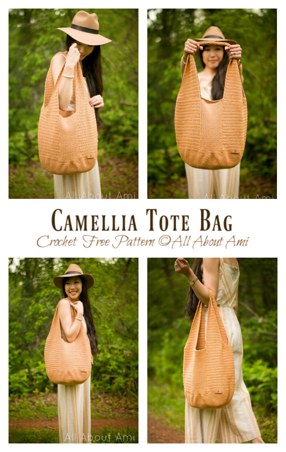 Camellia Tote Bag Crochet Free Pattern