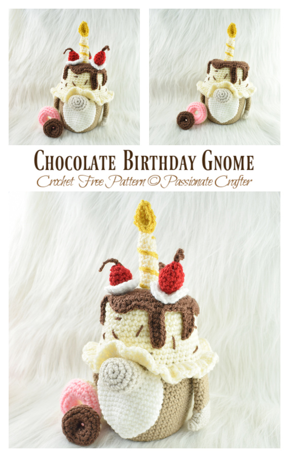 Chocolate Birthday Gnome Crochet Free Pattern - Crochet & Knitting