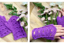 Spring Fingerless Mittens Crochet Free Pattern