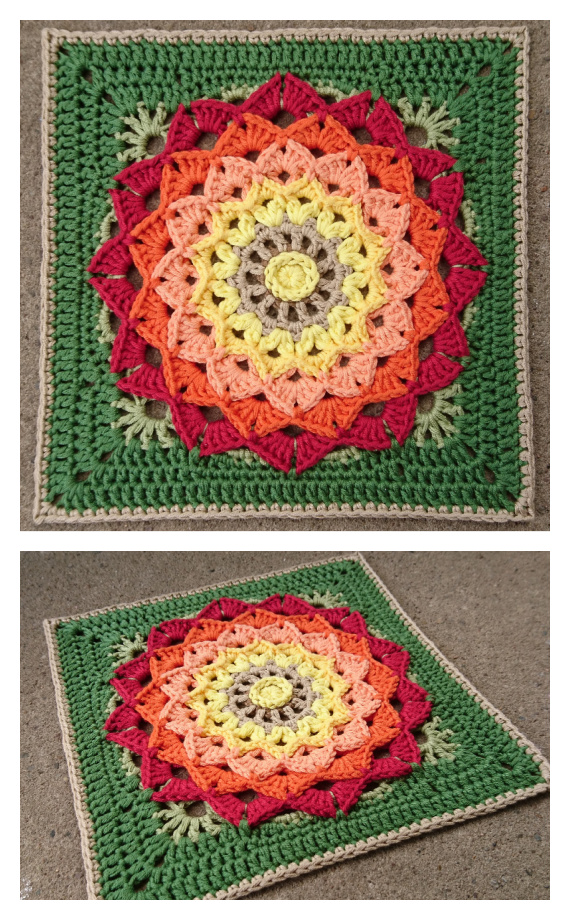 Abagail Granny Square Crochet Free Pattern