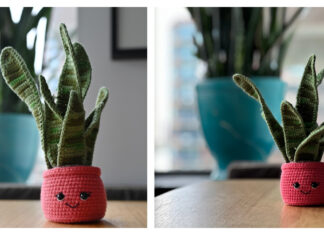 Amigurumi Snake Plant Crochet Free Pattern