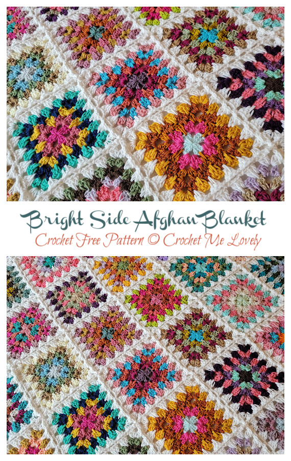 Bright Side Afghan Blanket Crochet Free Pattern 