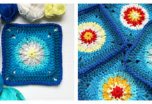 Sunbeams Granny Square Crochet Free Pattern