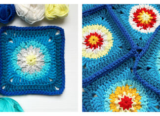 Sunbeams Granny Square Crochet Free Pattern