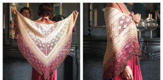 Sunset Diamonds Lace Shawl Crochet Free Pattern