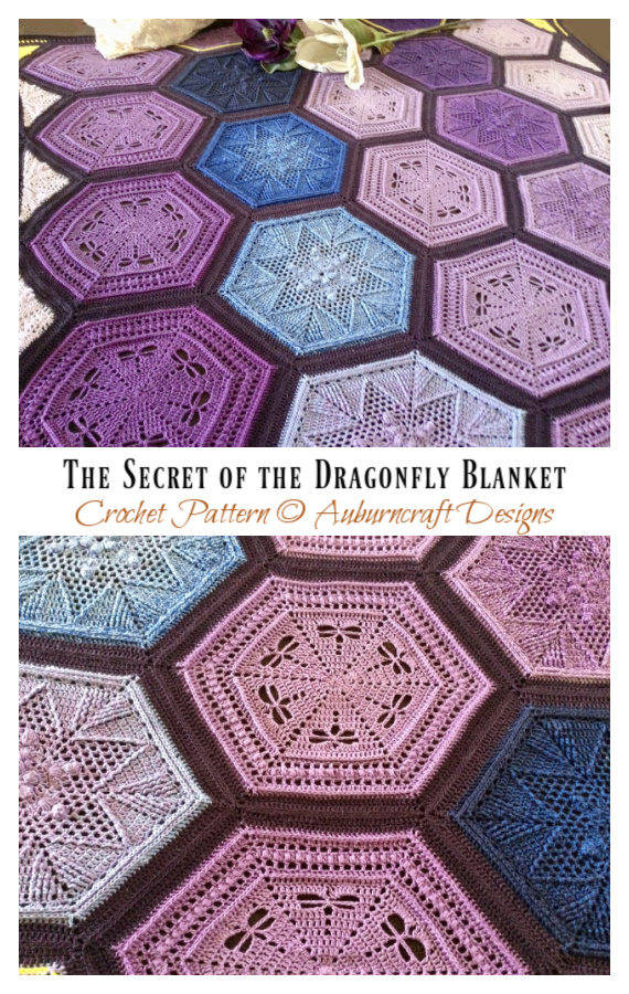 The Secret of the Dragonfly Blanket Crochet Pattern Crochet & Knitting