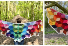 Tumbling Blocks Shawl Crochet Free Pattern