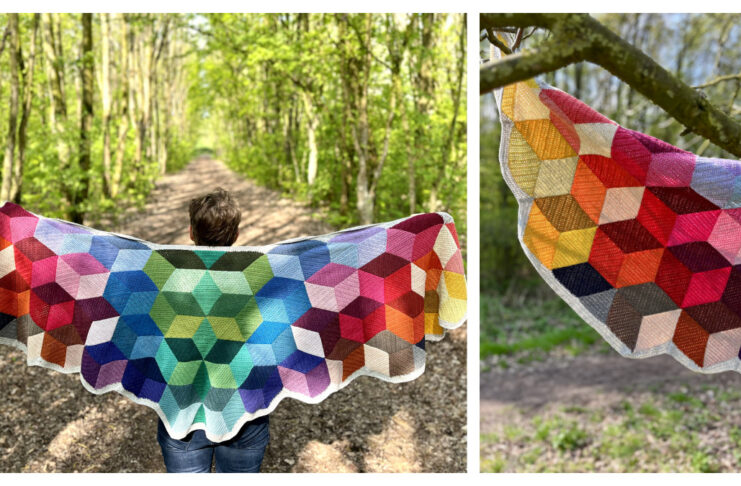 Geometric Lace Blanket Crochet Pattern for Beginners, cypress