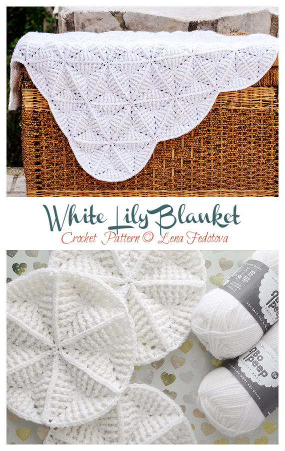 White Lily Blanket Crochet Pattern Crochet Knitting