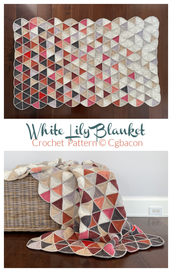 White Lily Blanket Crochet Pattern Crochet Knitting