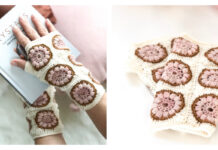 Nightflower Mitts Crochet Free Pattern