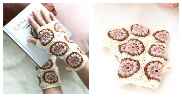 Crochet Ammonite Wrist Warmers Pattern