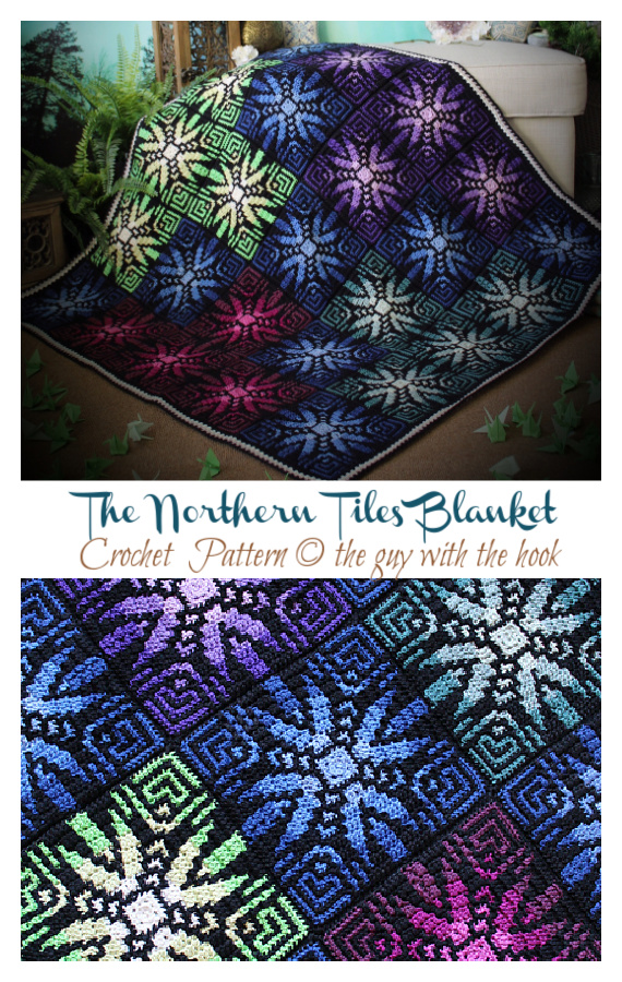 The Northern Tiles Blanket Crochet Pattern - Crochet & Knitting
