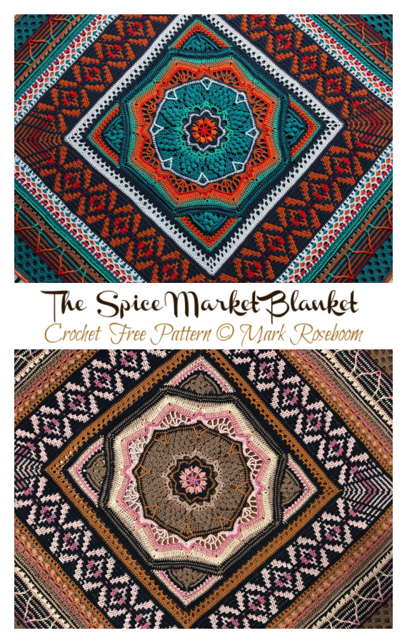 The Spice Market Blanket Crochet Free Pattern