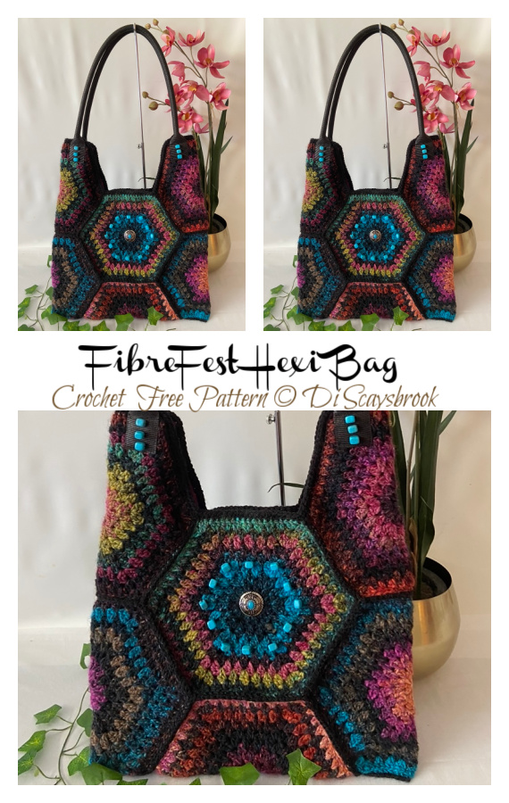 FibreFest Hexi Bag Crochet Free Pattern