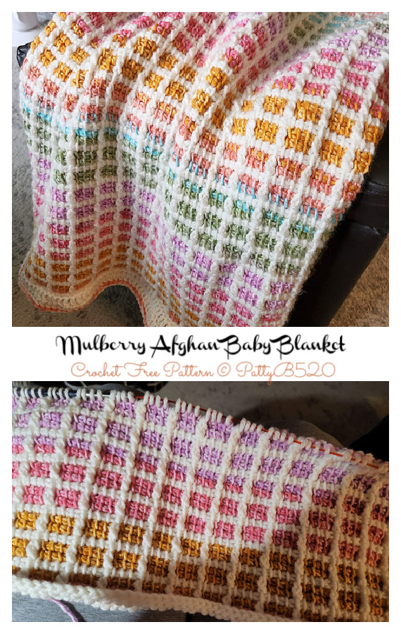 Mulberry Afghan Baby Blanket Crochet Free Pattern