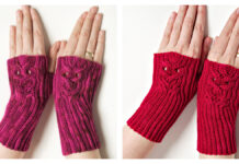 Consider Owls Fingerless Gloves Crochet Pattern