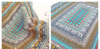 Cozy Mosaic Cuddles Bedspread Crochet Free Pattern