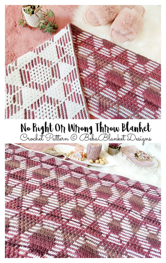 No Right Or Wrong Throw Blanket Crochet Pattern