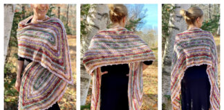 The Scrappy Canoe Shawl Crochet Free Pattern