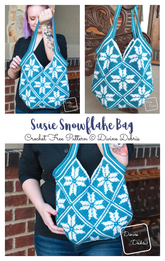 Susie Snowflake Bag Crochet Free Pattern