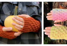 Woodland Mitts Crochet Free Pattern