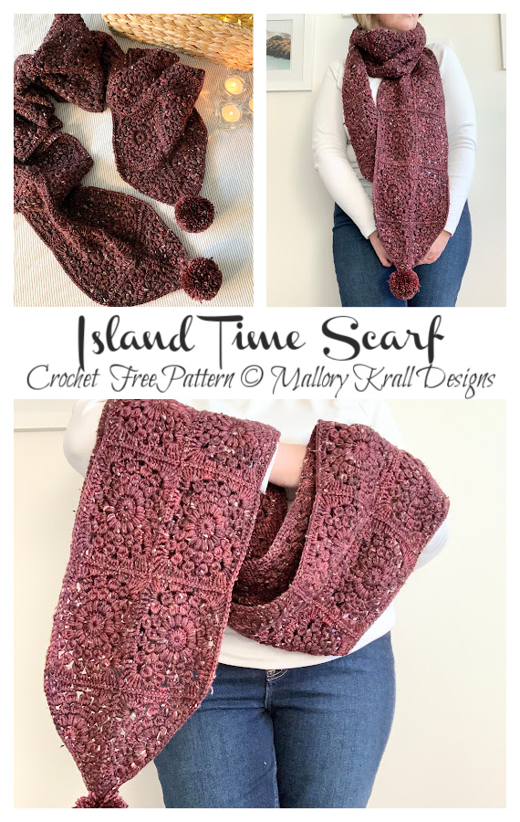 Island Time Scarf Crochet Free Pattern