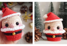 Amigurumi Santa Claus Cupcake Crochet Free Pattern