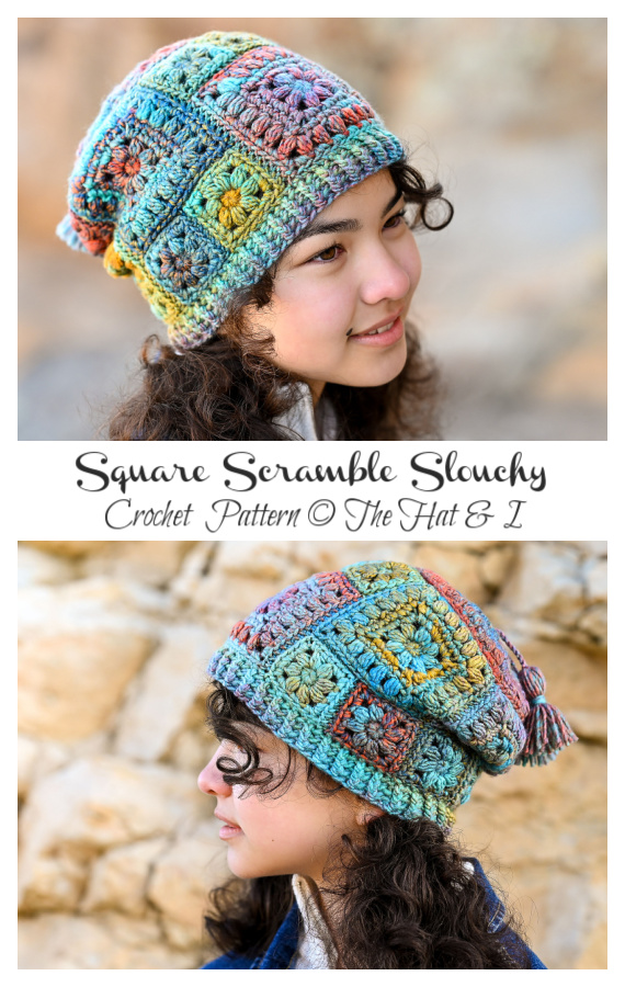 Square Scramble Slouchy Crochet Pattern