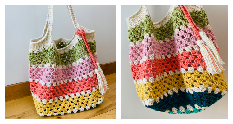 Granny Square Scrap Bag Crochet Pattern - Crochet & Knitting